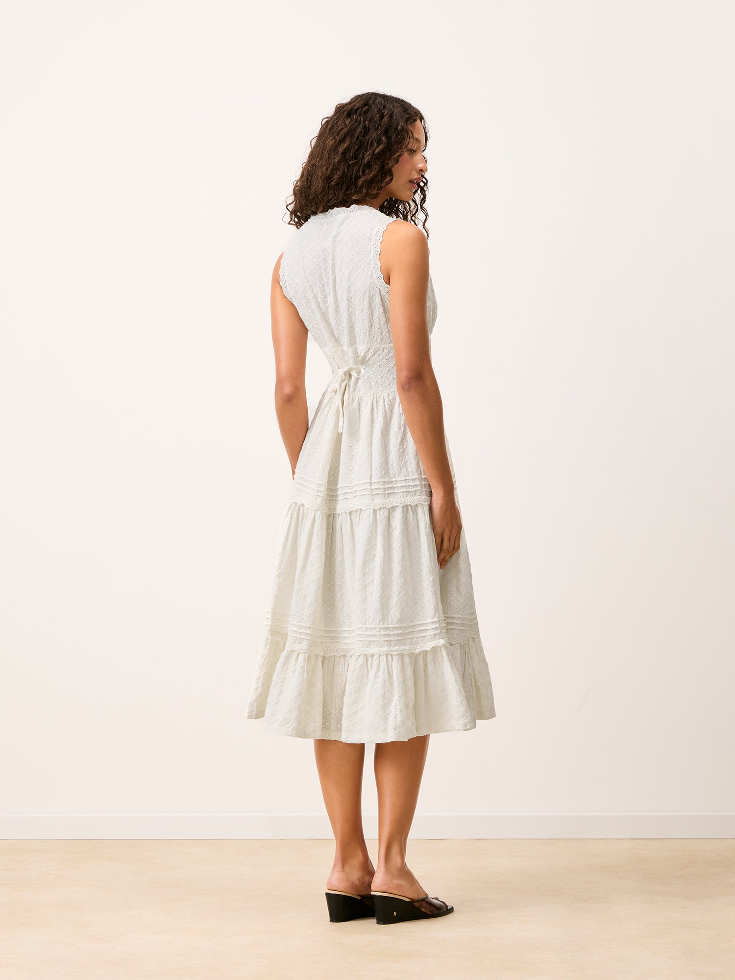 Robe ROSELENE - Broderie anglaise blanche