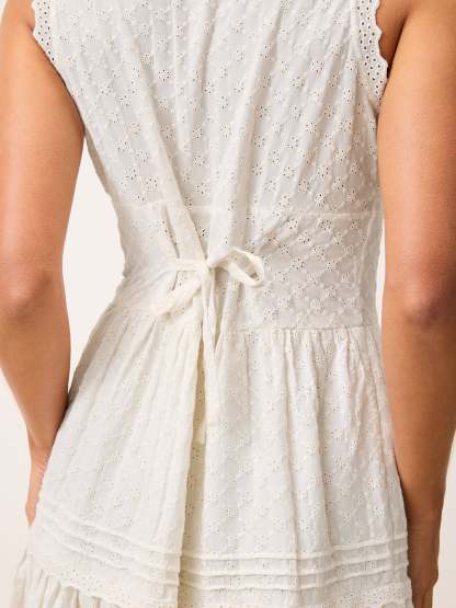 Robe ROSELENE - Broderie anglaise blanche