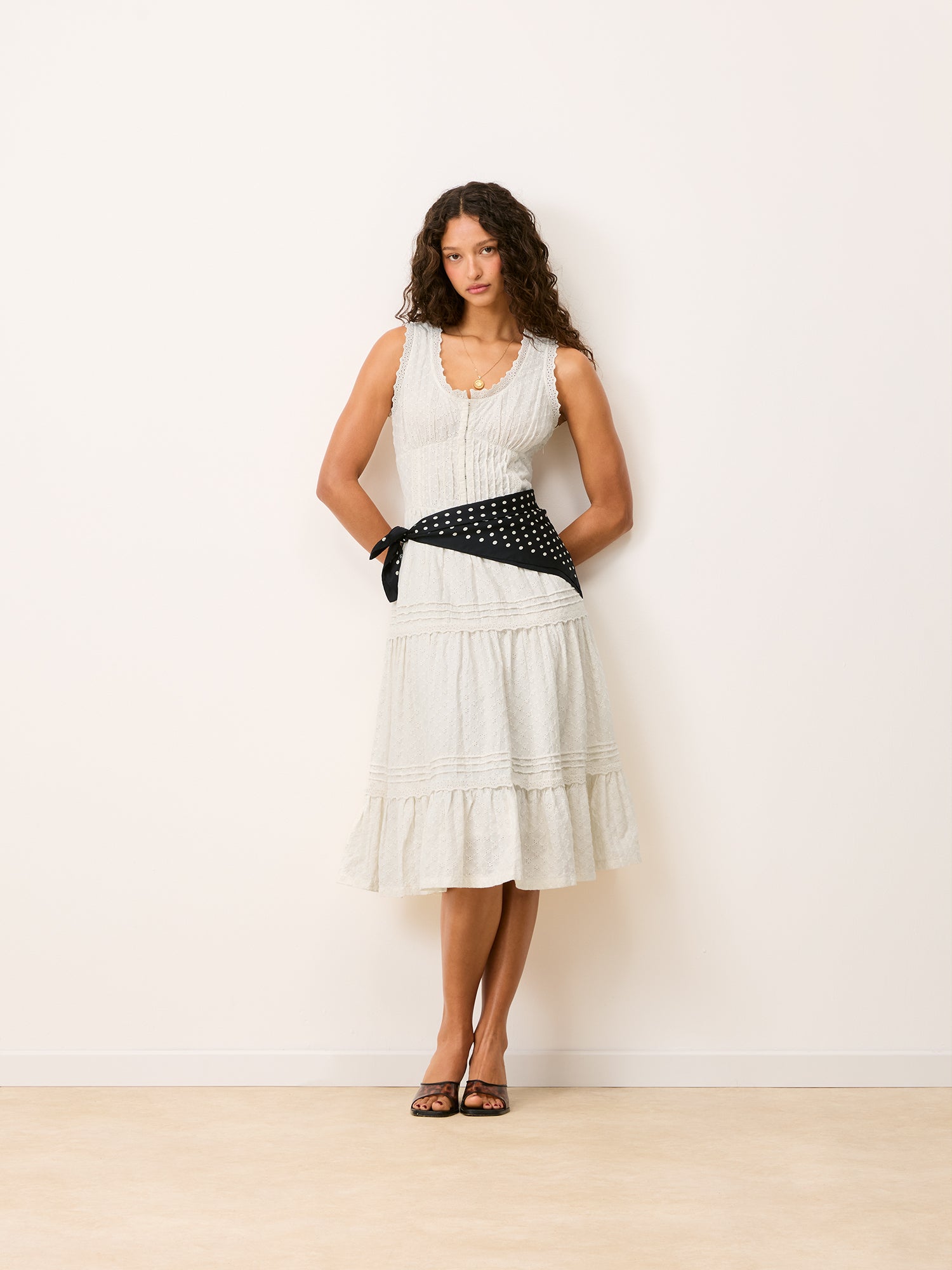 Robe ROSELENE - Broderie anglaise blanche