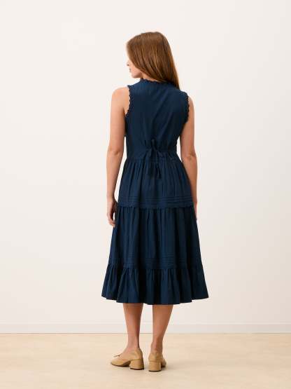 Robe ROSELENE - BRODE BLEUINDIGO