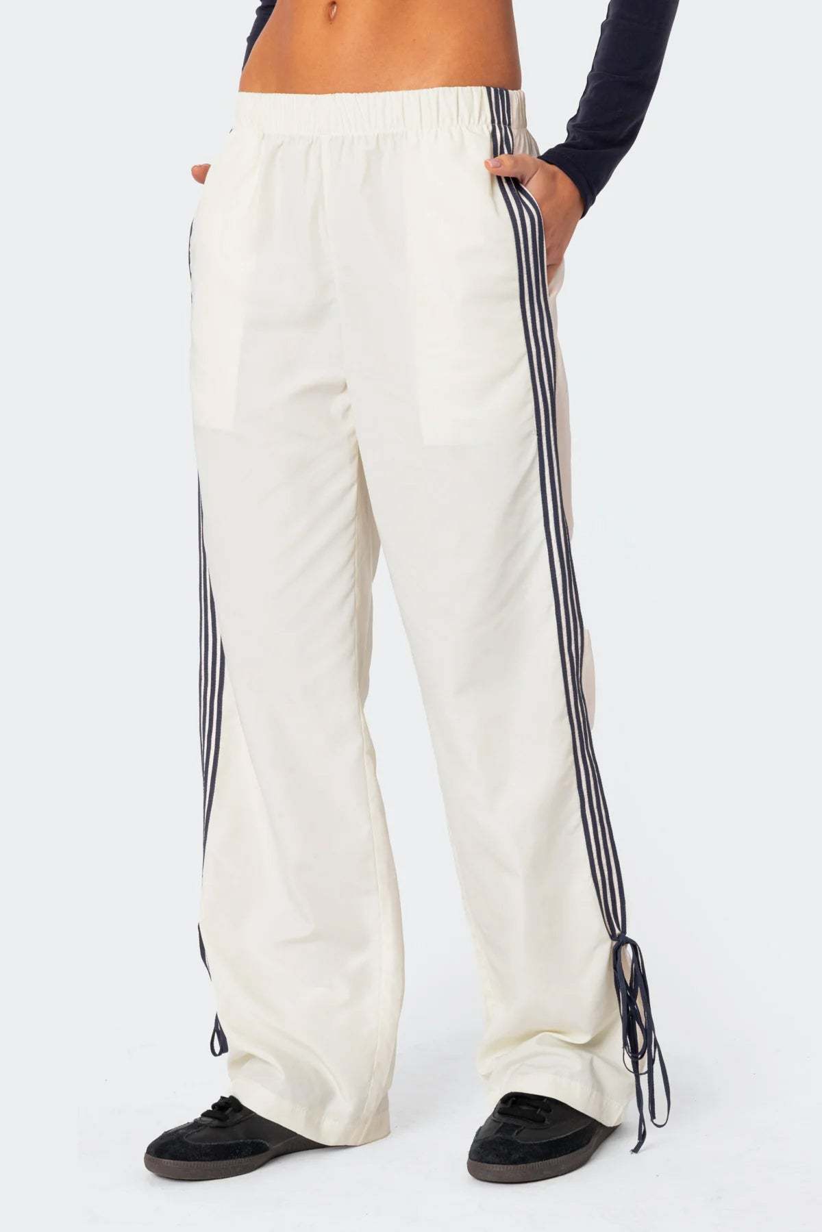 Remy Ribbon Track Pants - OFF WHITE