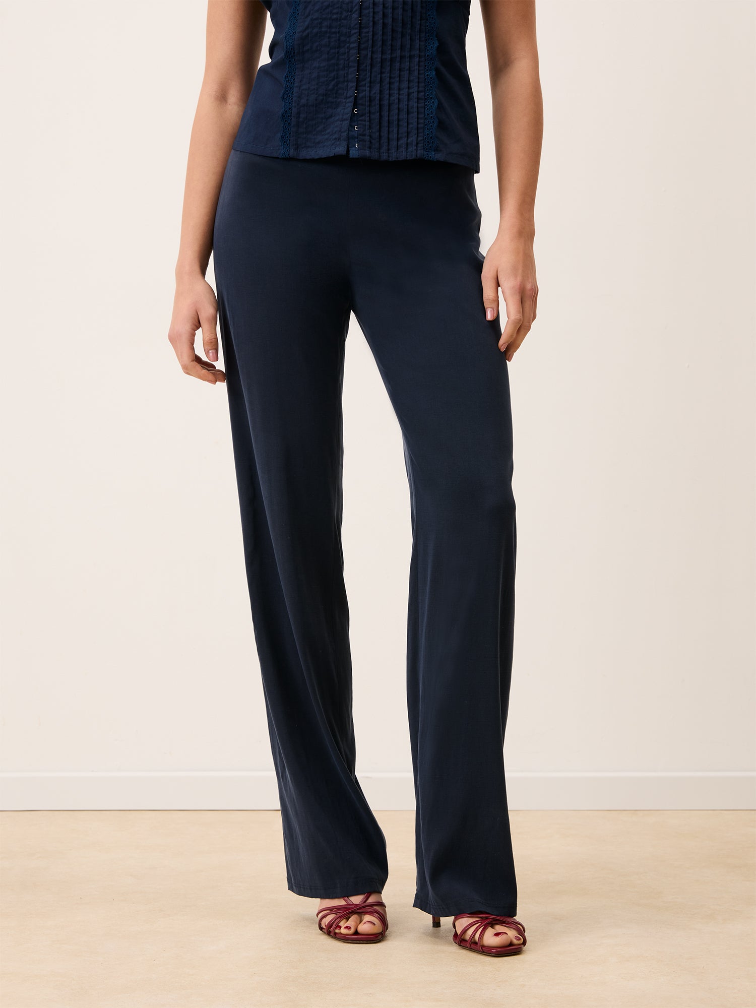 Pantalon GLENDA - Uni Marine