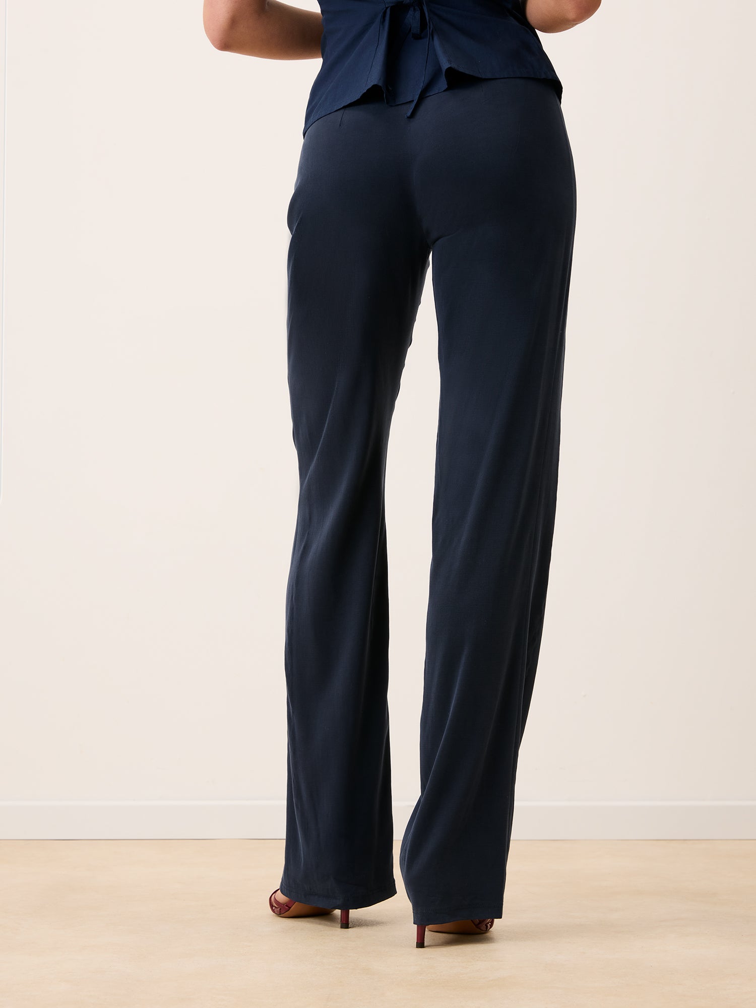 Pantalon GLENDA - Uni Marine