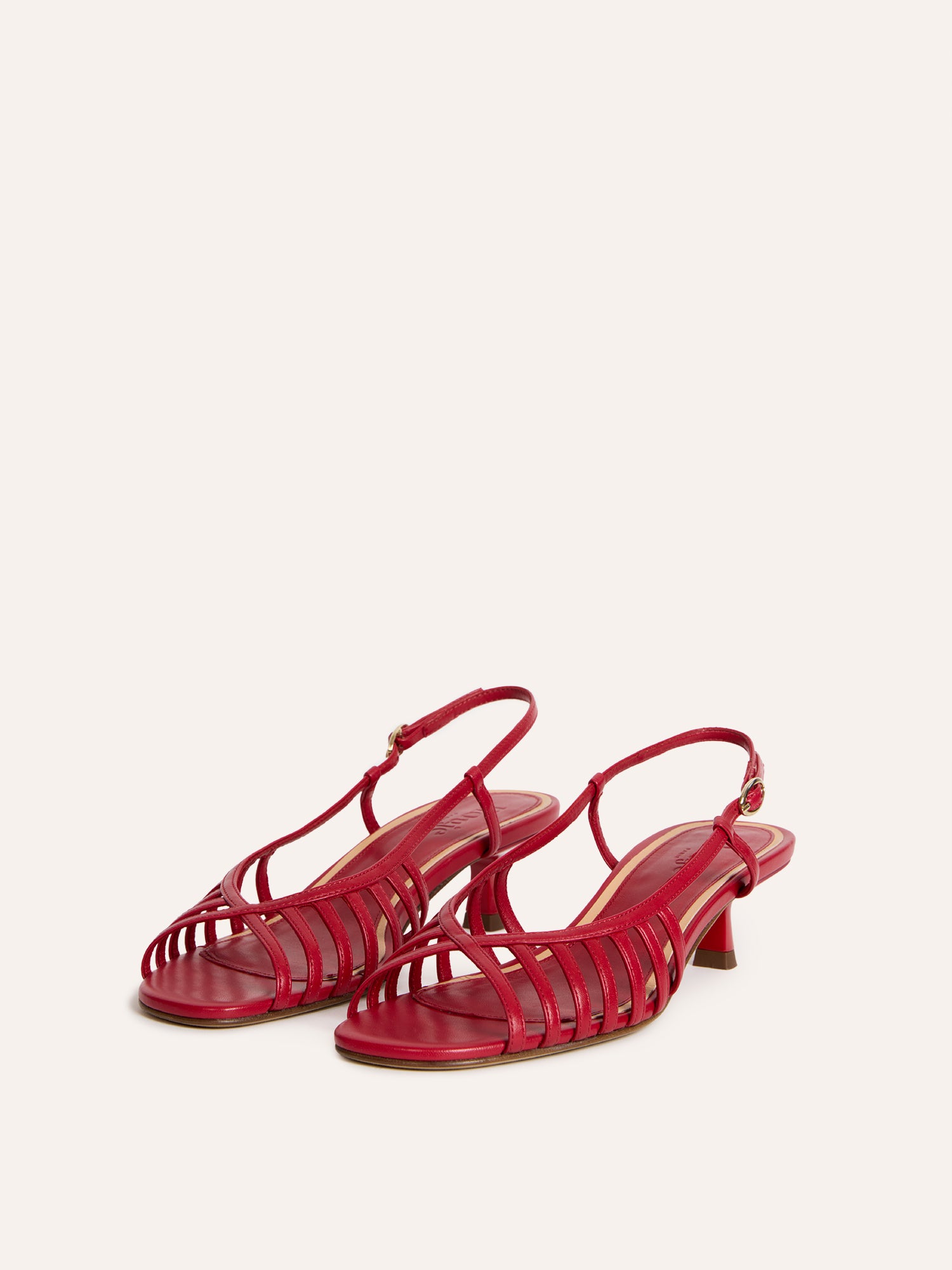 Sandales LOREN - Cuir Rouge