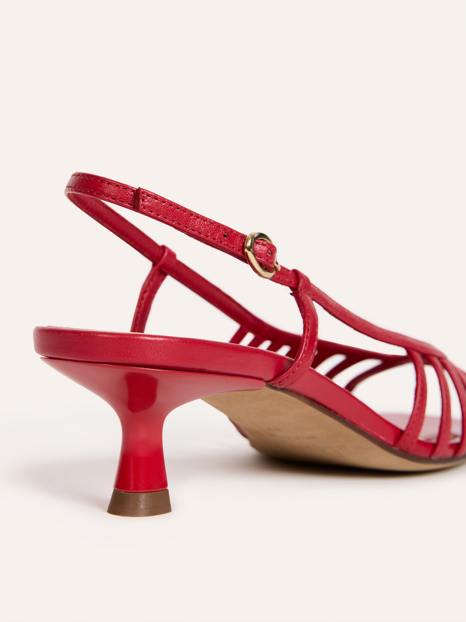 Sandales LOREN - Cuir Rouge