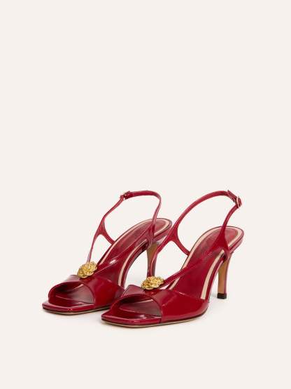 Escarpins ROSA - Cuir Rouge
