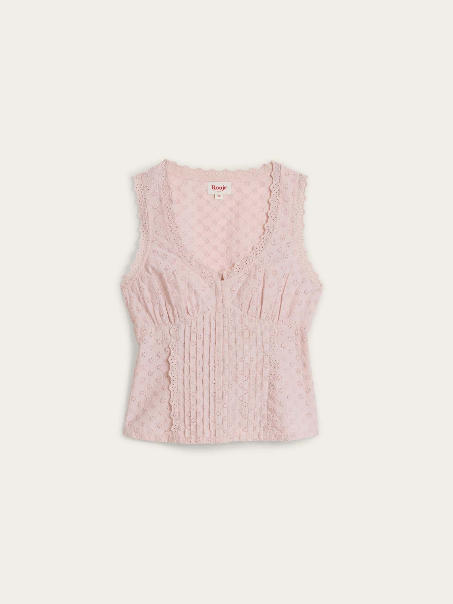 Top SHONA - Brodrerie Anglaise Lilas