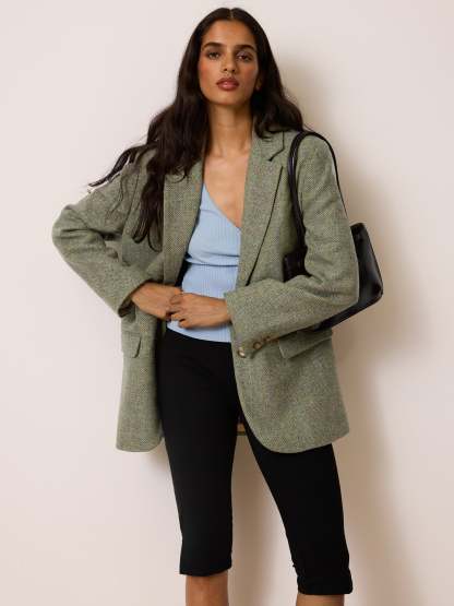 Veste JACQUES - Chevron Carreaux Menthe