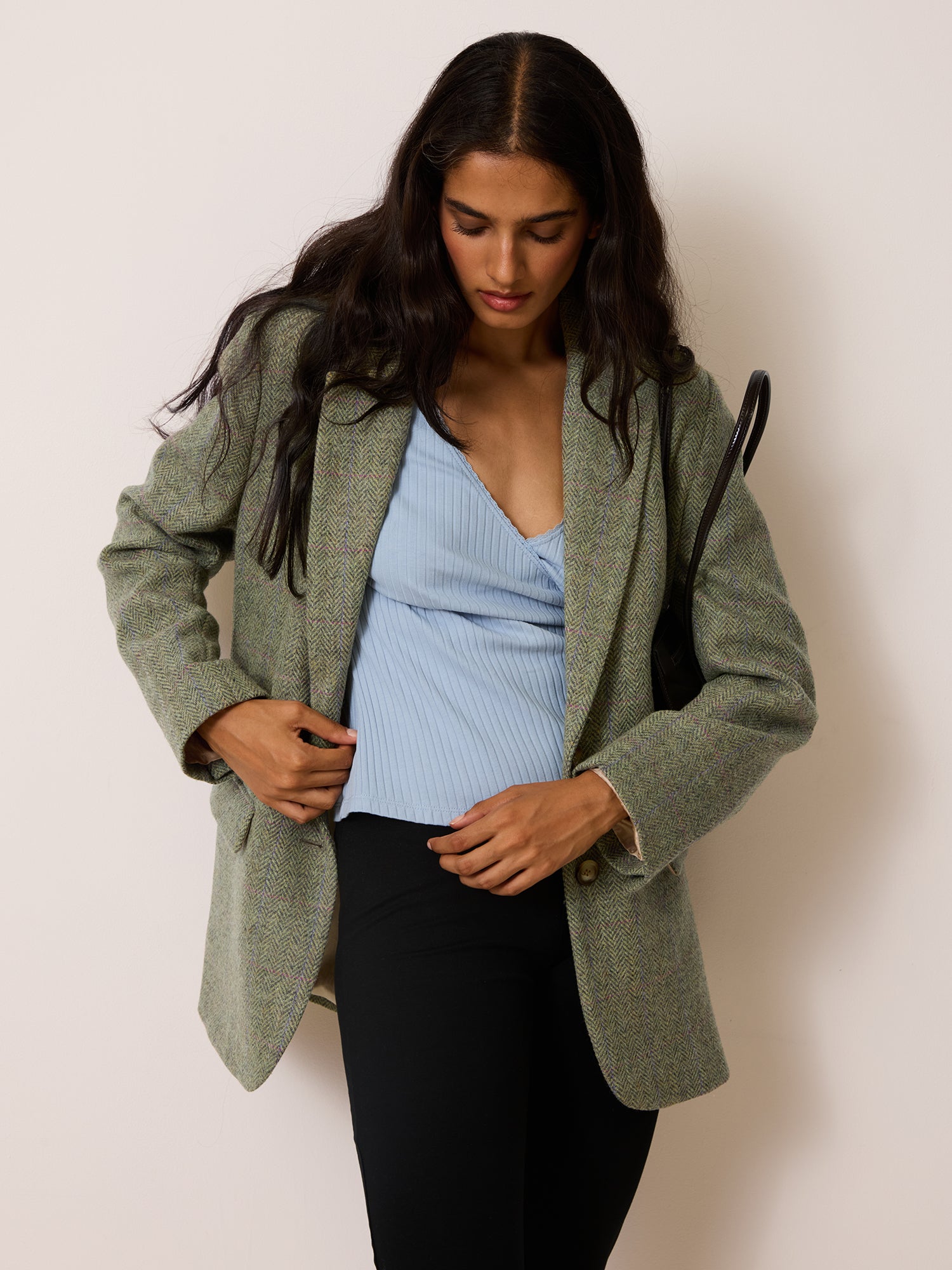 Veste JACQUES - Chevron Carreaux Menthe
