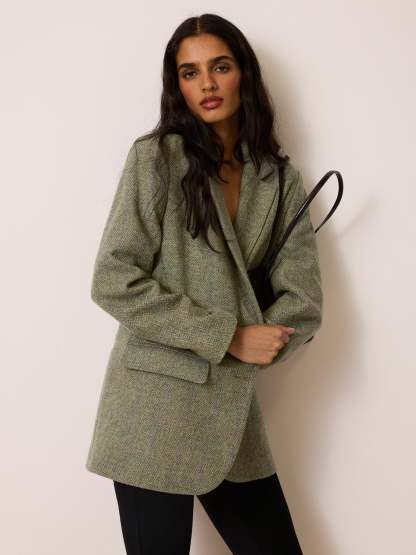 Veste JACQUES - Chevron Carreaux Menthe