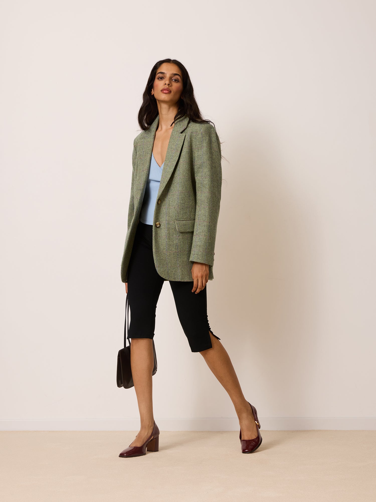 Veste JACQUES - Chevron Carreaux Menthe