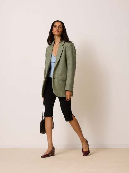 Veste JACQUES - Chevron Carreaux Menthe