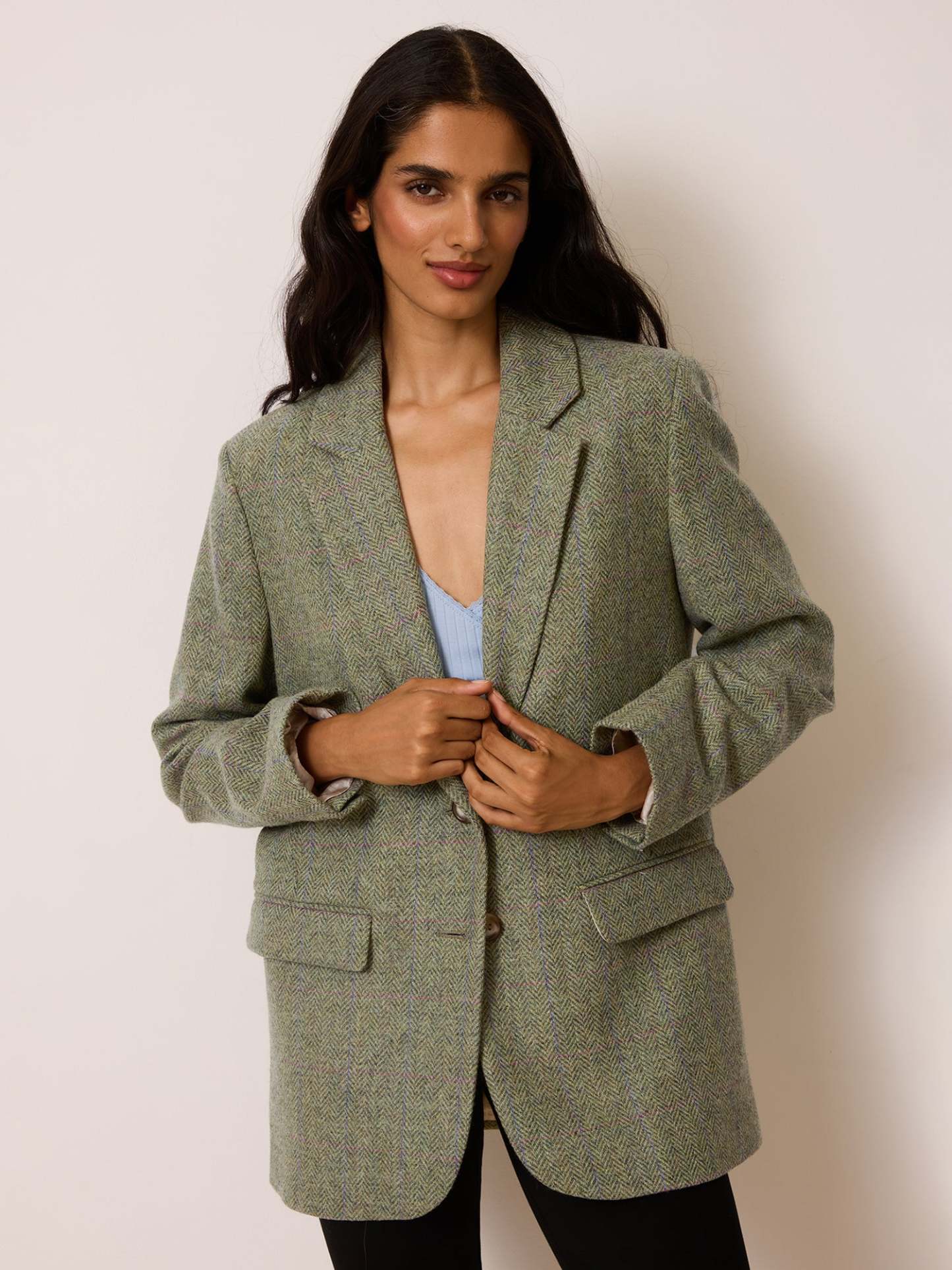 Veste JACQUES - Chevron Carreaux Menthe