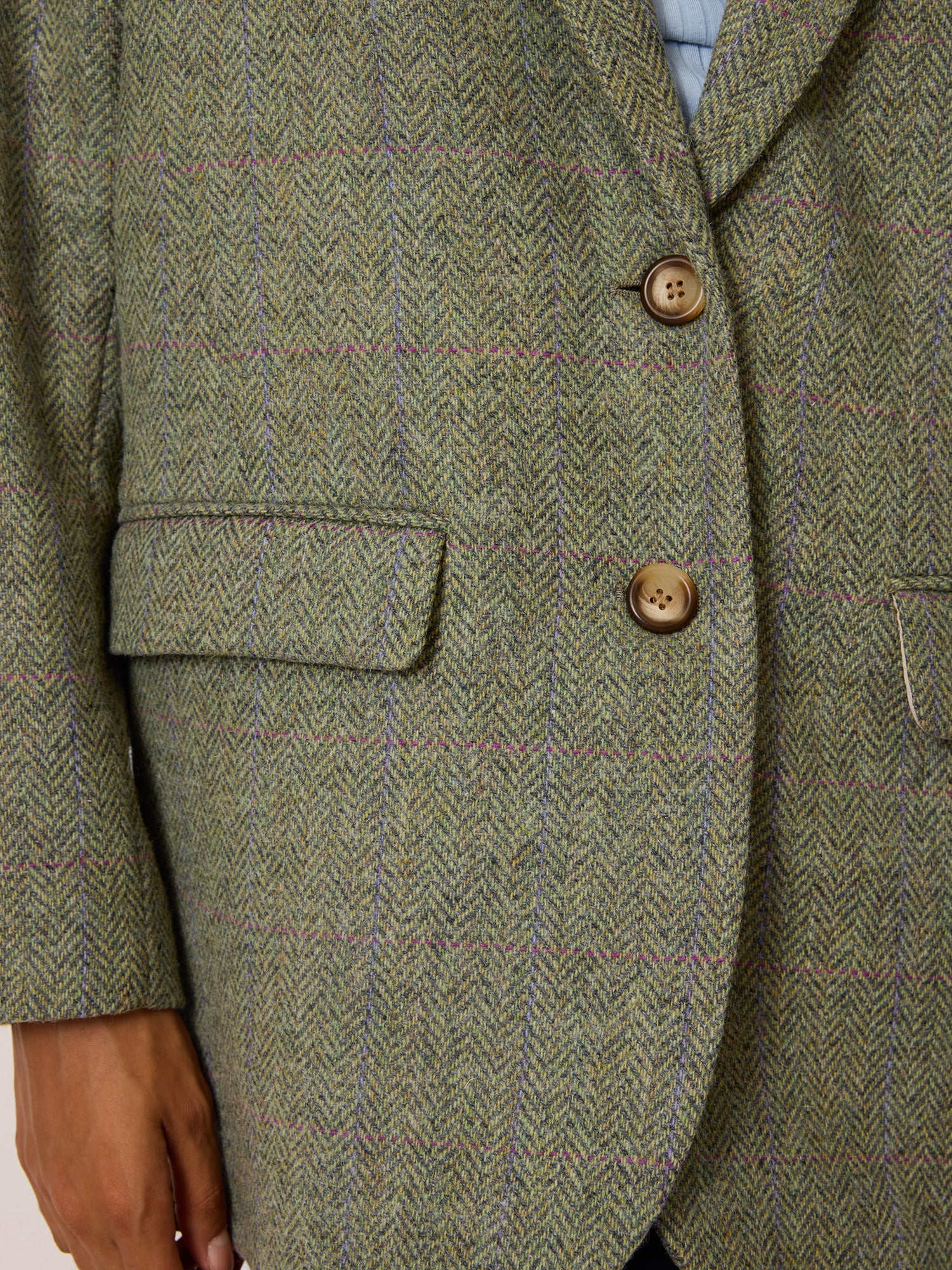 Veste JACQUES - Chevron Carreaux Menthe