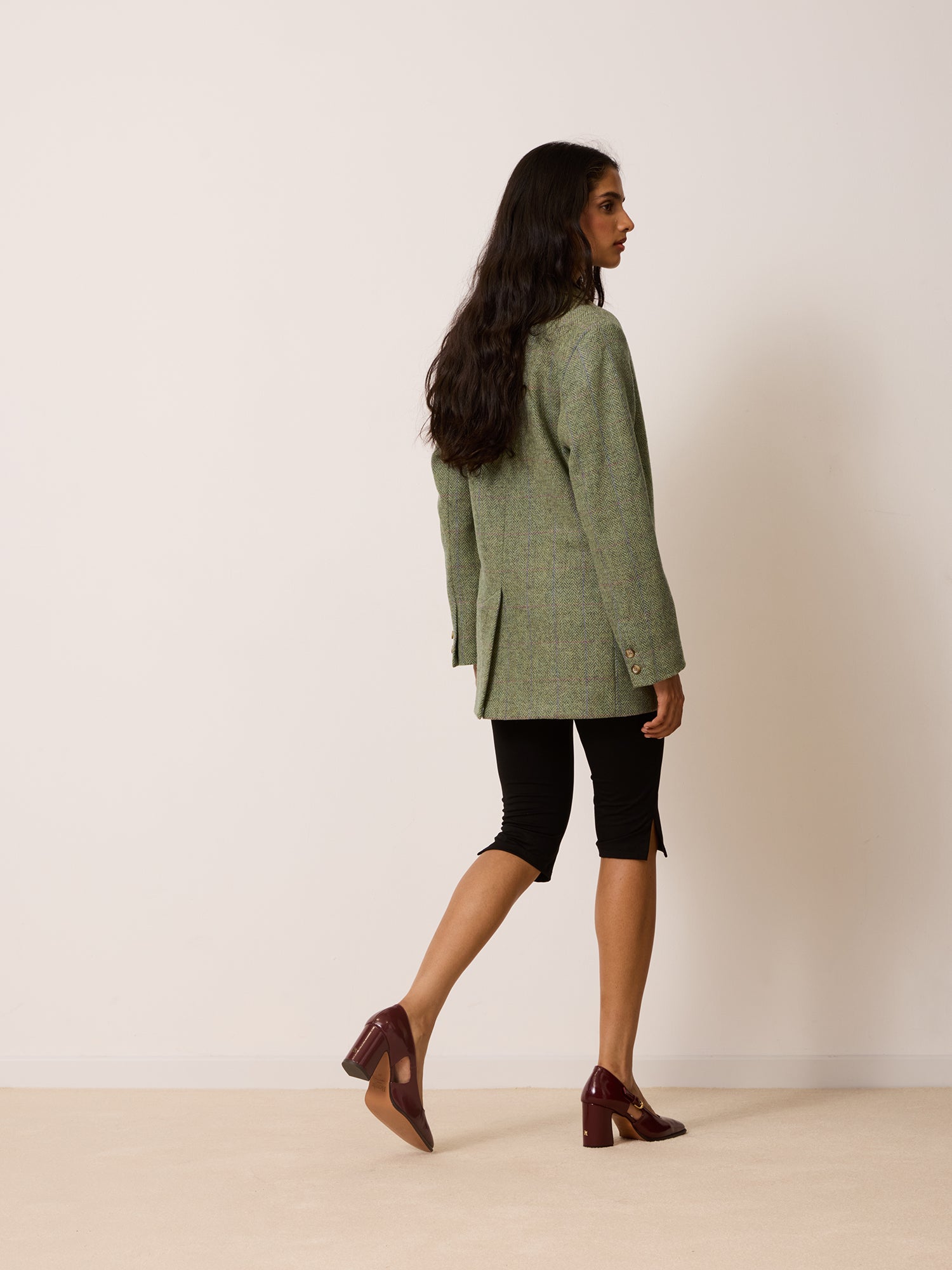 Veste JACQUES - Chevron Carreaux Menthe