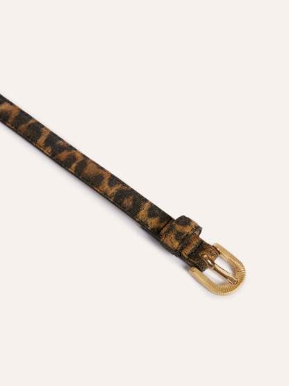 Ceinture SIGNATURE - Croute Léopard