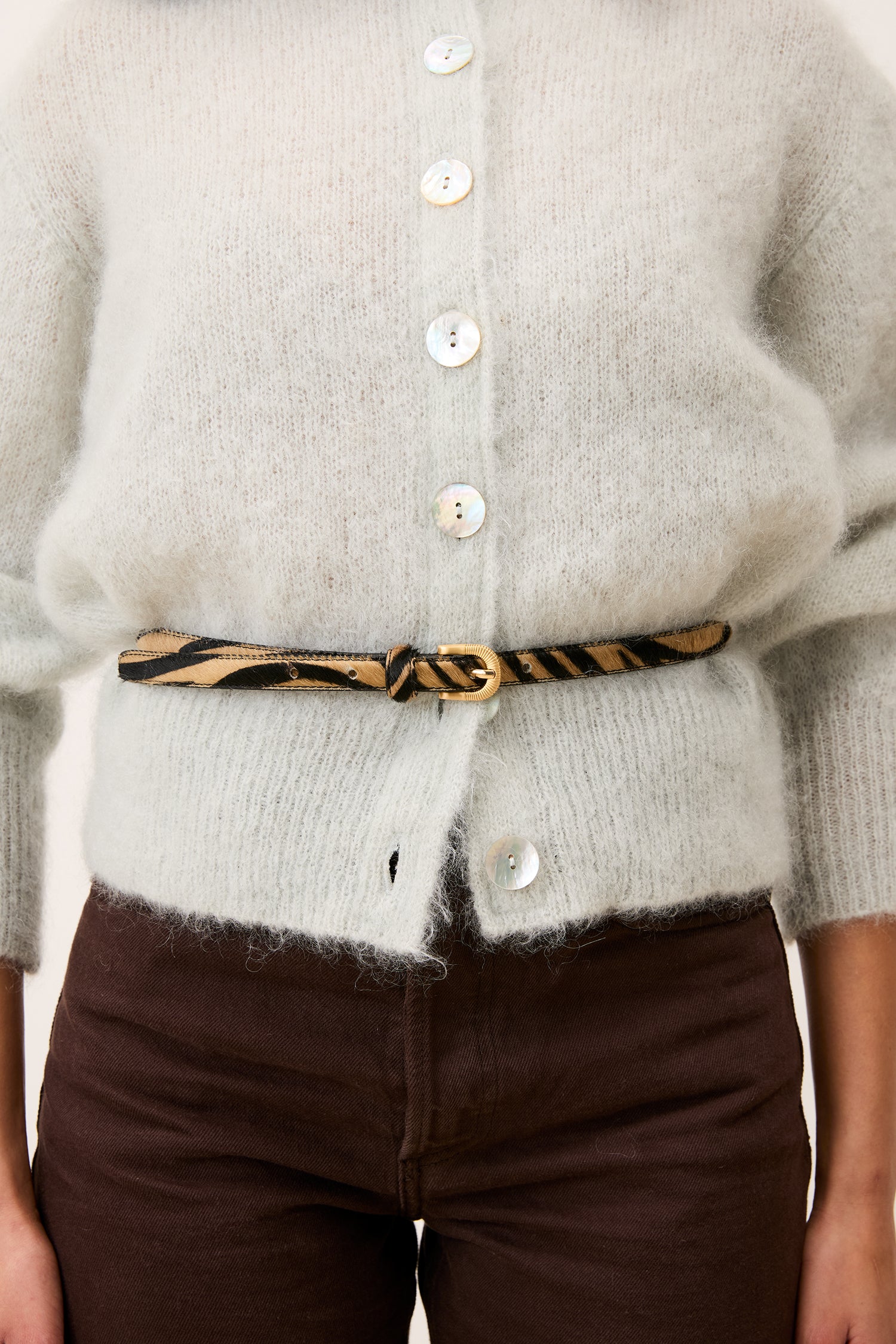 Ceinture SIGNATURE - ZEBRE BEIGE