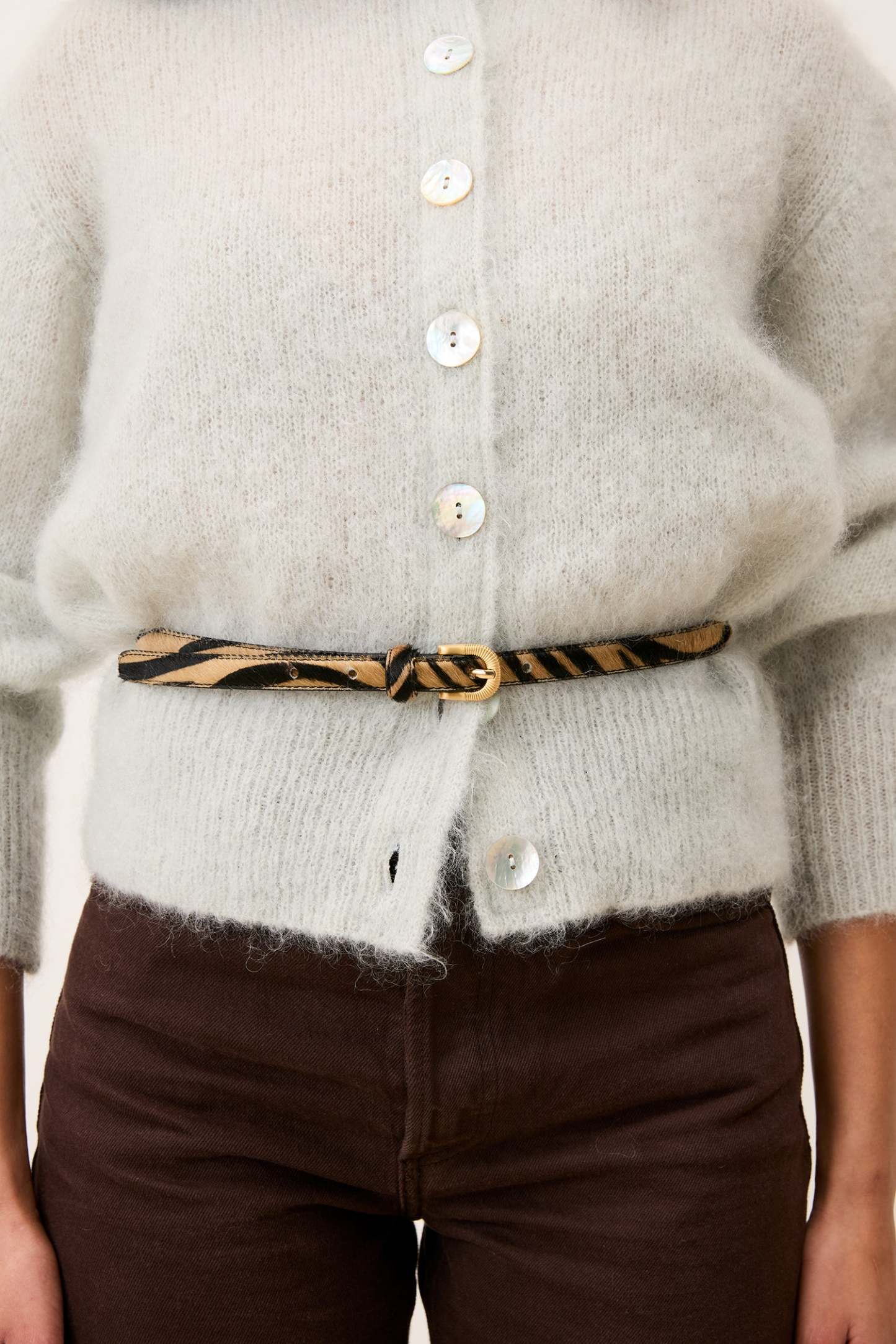Ceinture SIGNATURE - ZEBRE BEIGE