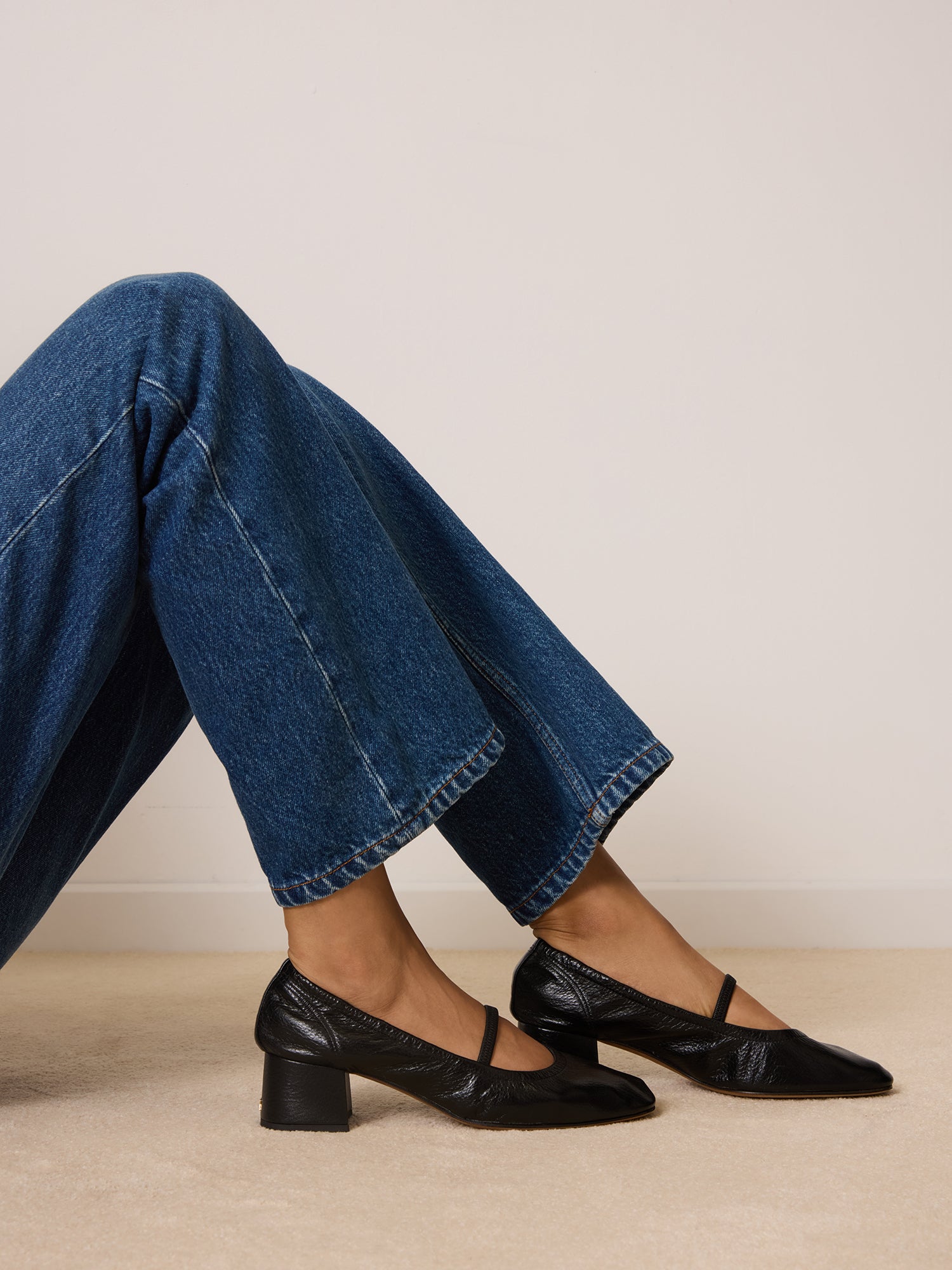 Ballerines PRADO - CUIRGRAINE NOIR