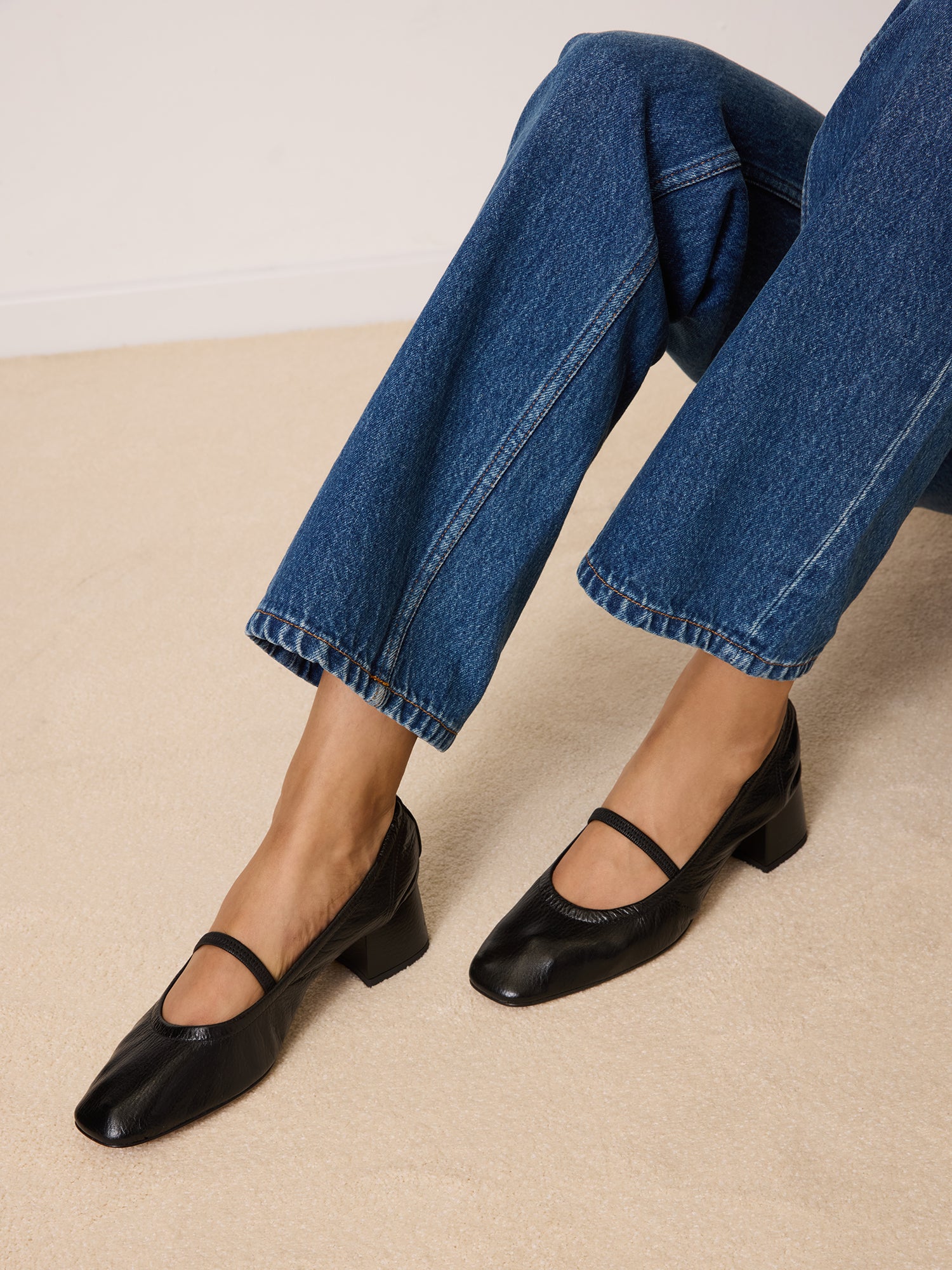 Ballerines PRADO - CUIRGRAINE NOIR