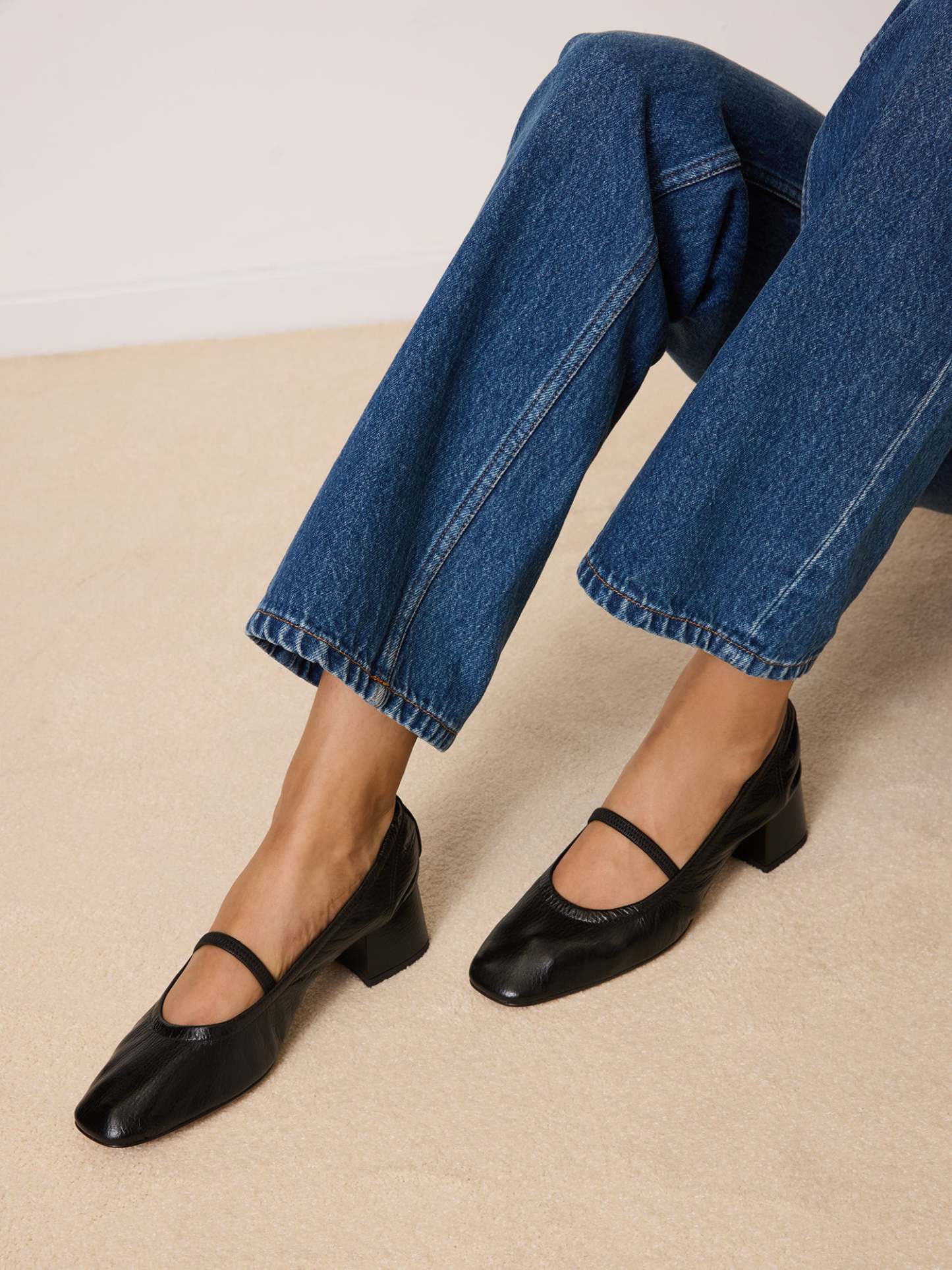 Ballerines PRADO - CUIRGRAINE NOIR