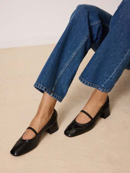 Ballerines PRADO - CUIRGRAINE NOIR
