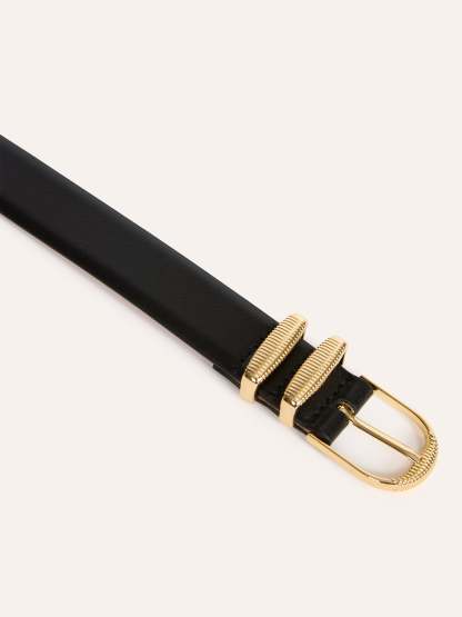 Ceinture SOUPIR - Cuir Noir
