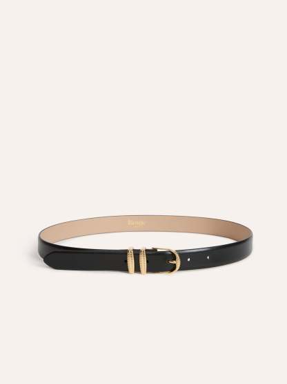 Ceinture SOUPIR - Cuir Noir