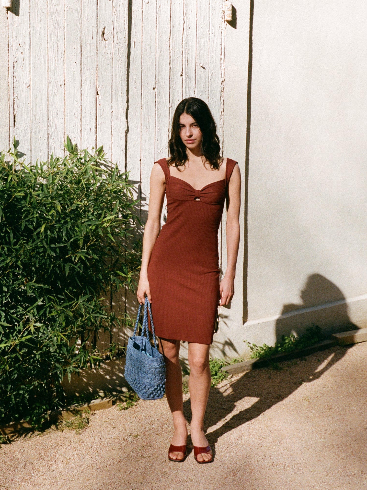 Robe GINA - STRIPES ACAJOU
