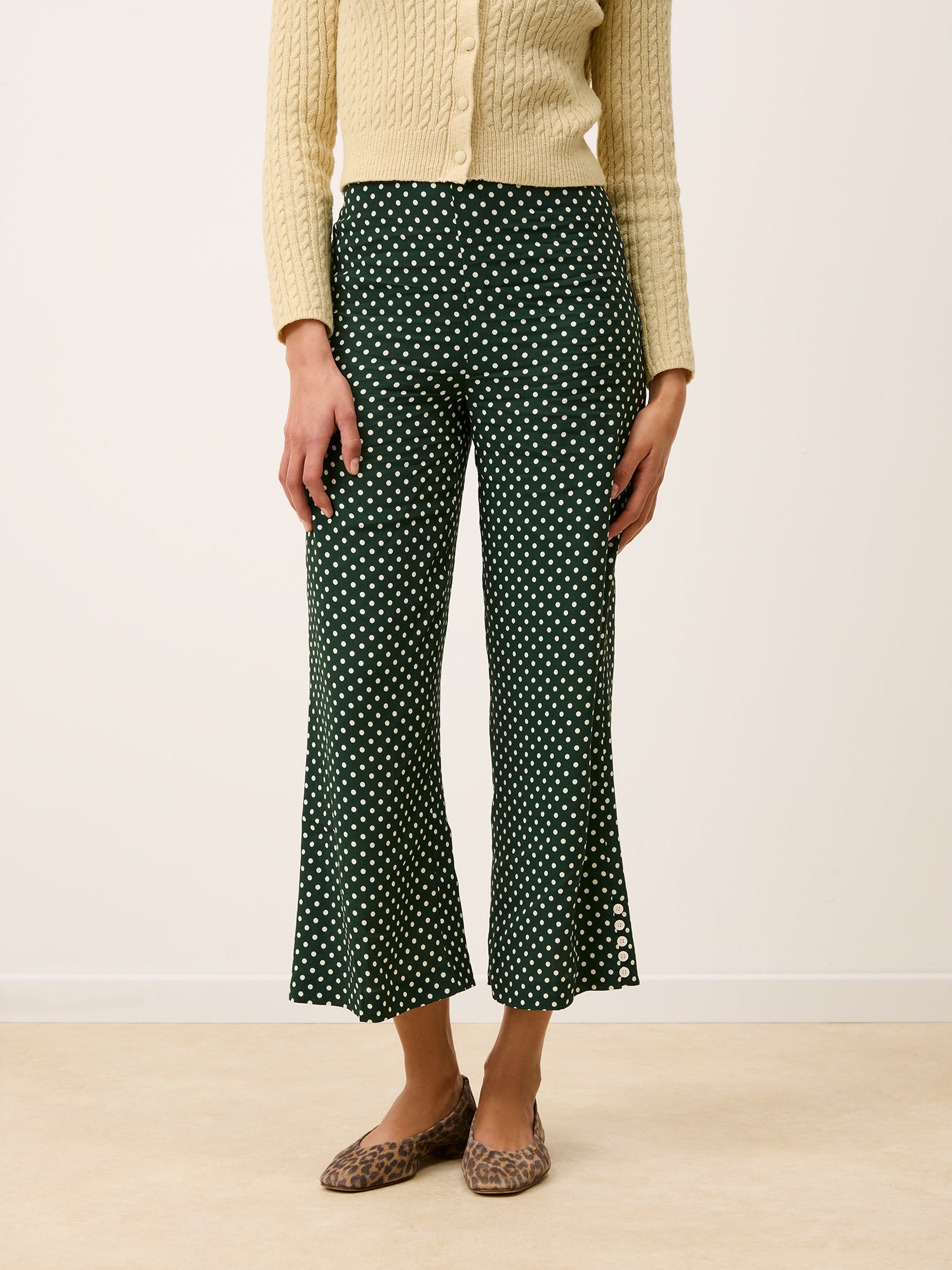 Pantalon SUZON - POIS VERT