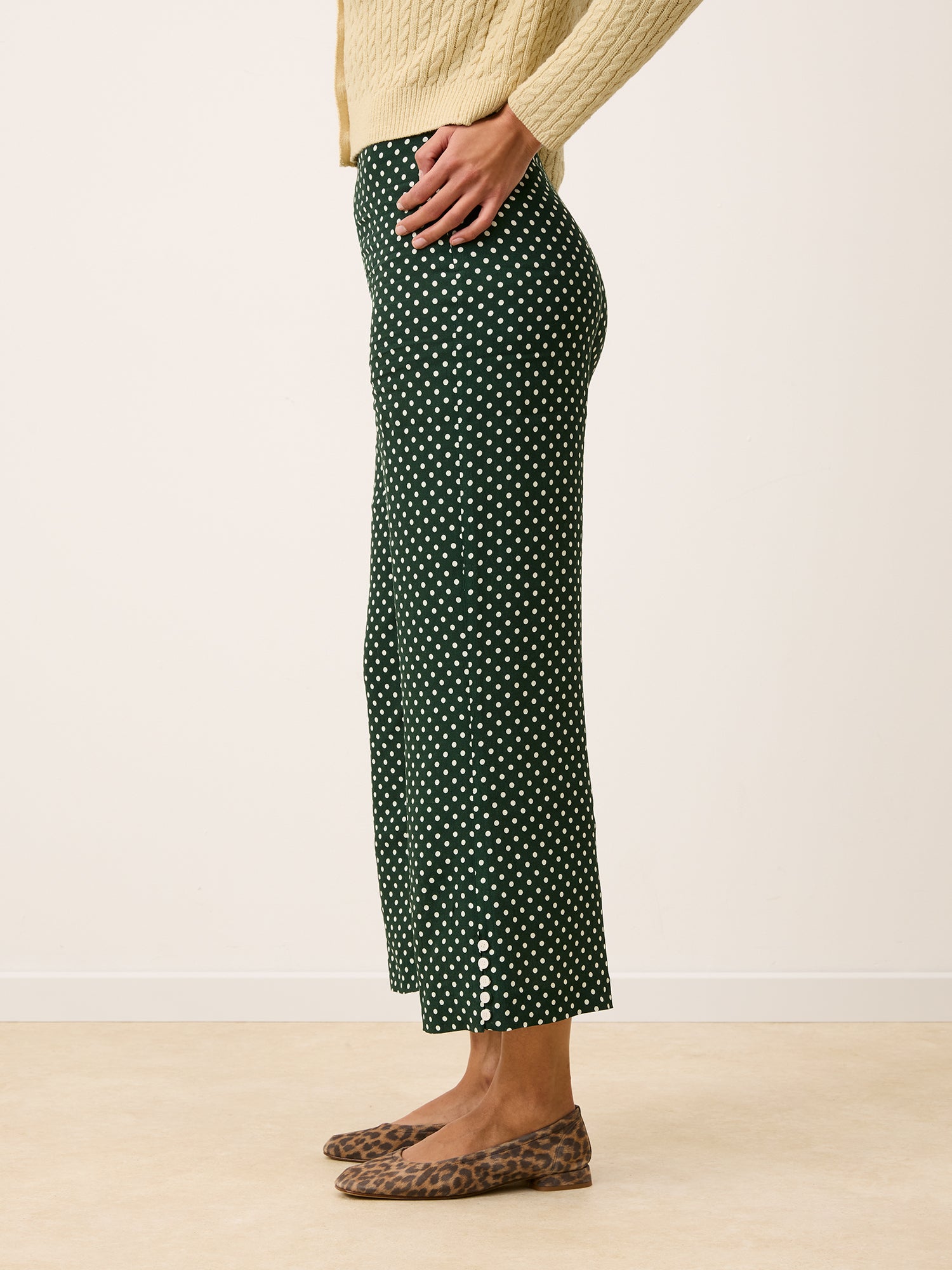 Pantalon SUZON - POIS VERT