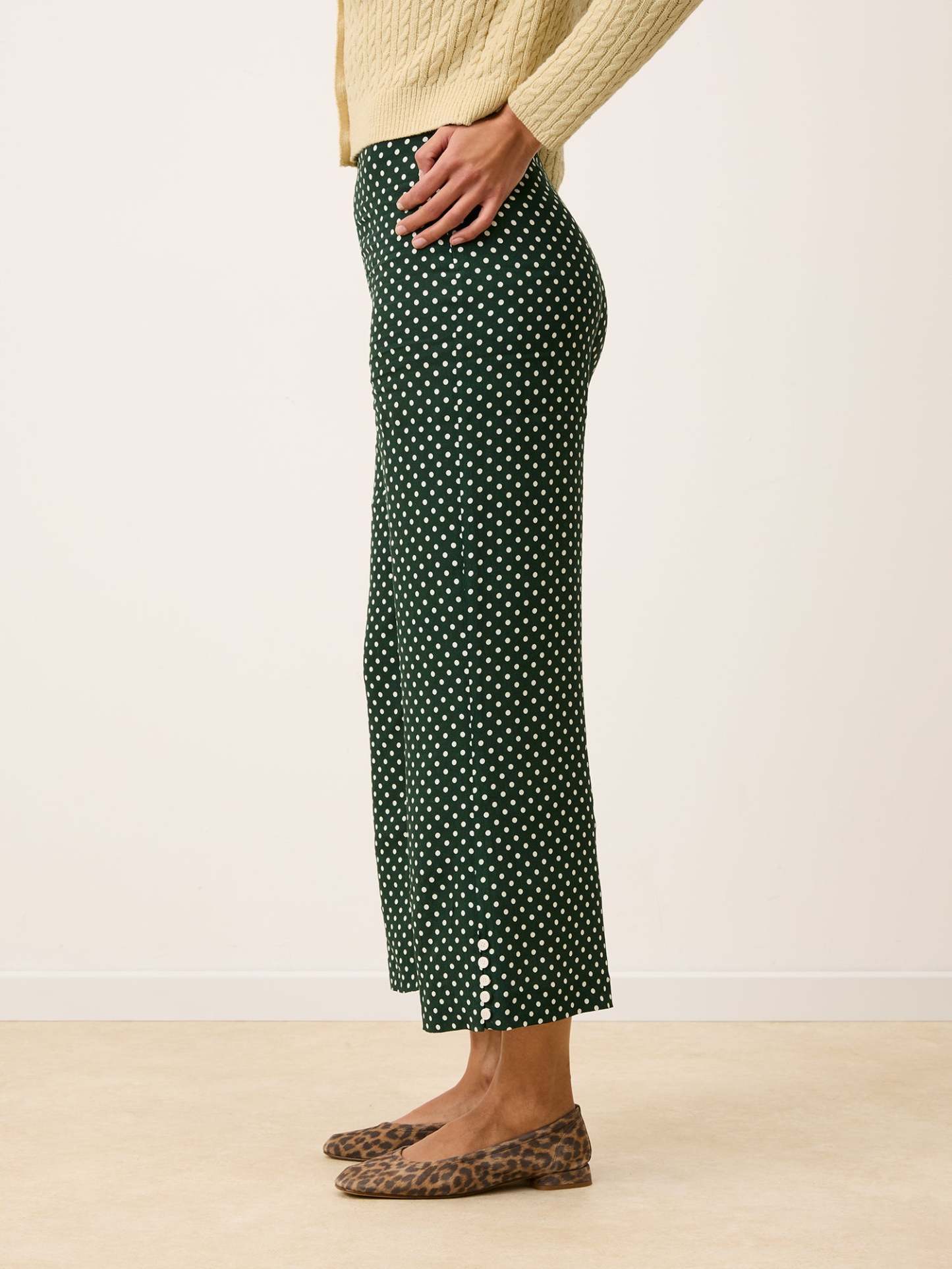 Pantalon SUZON - POIS VERT