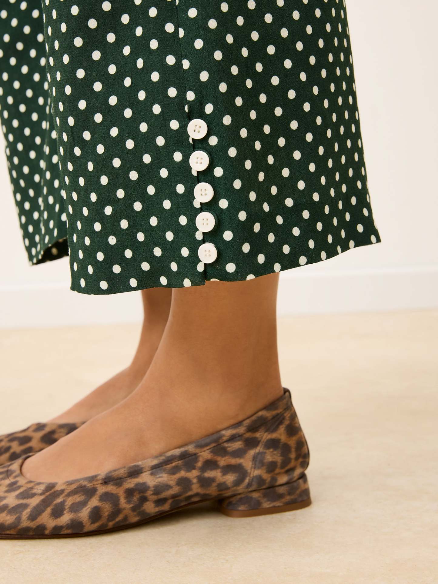 Pantalon SUZON - POIS VERT