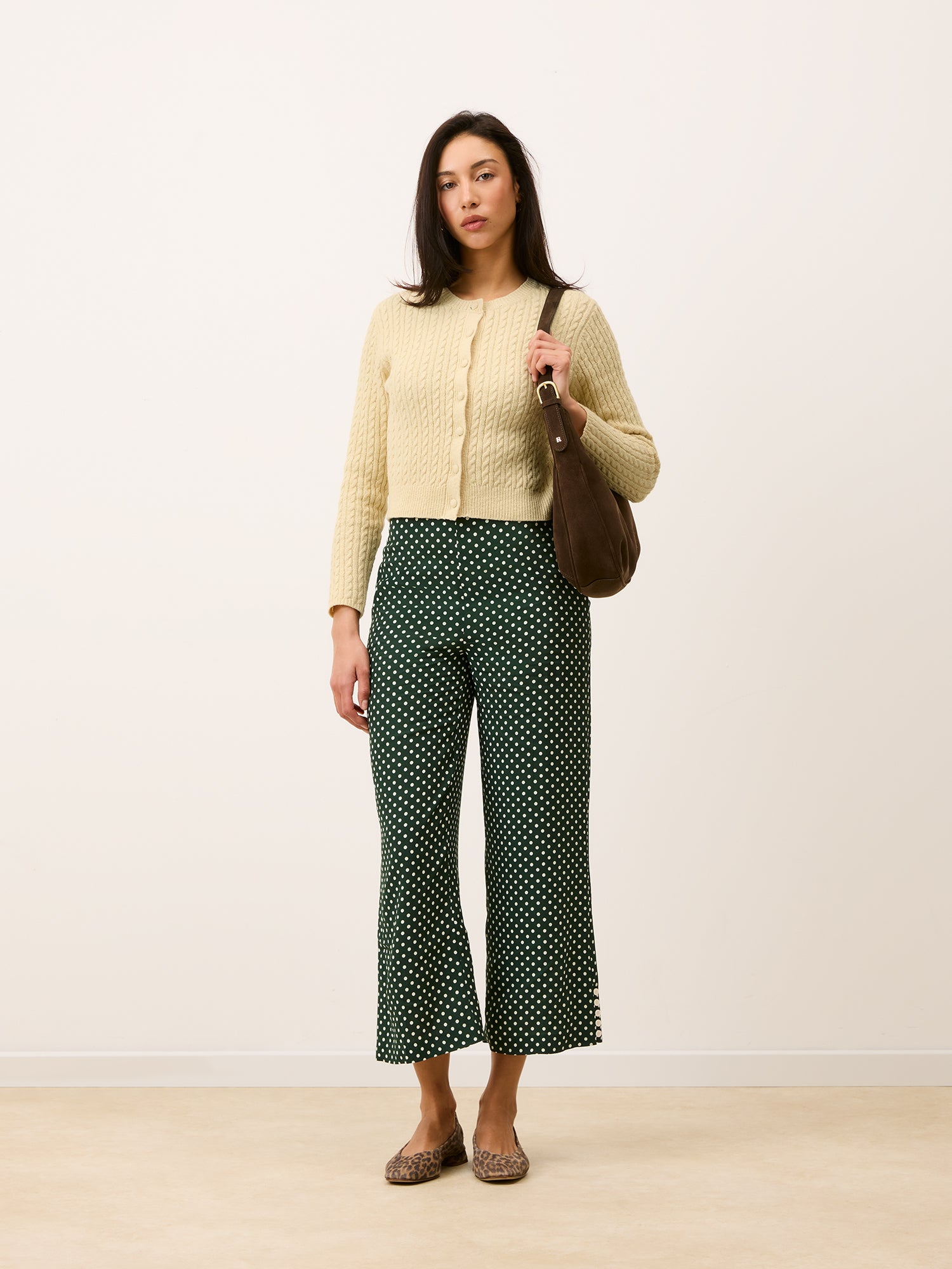 Pantalon SUZON - POIS VERT