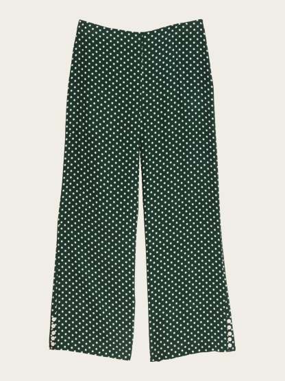 Pantalon SUZON - POIS VERT