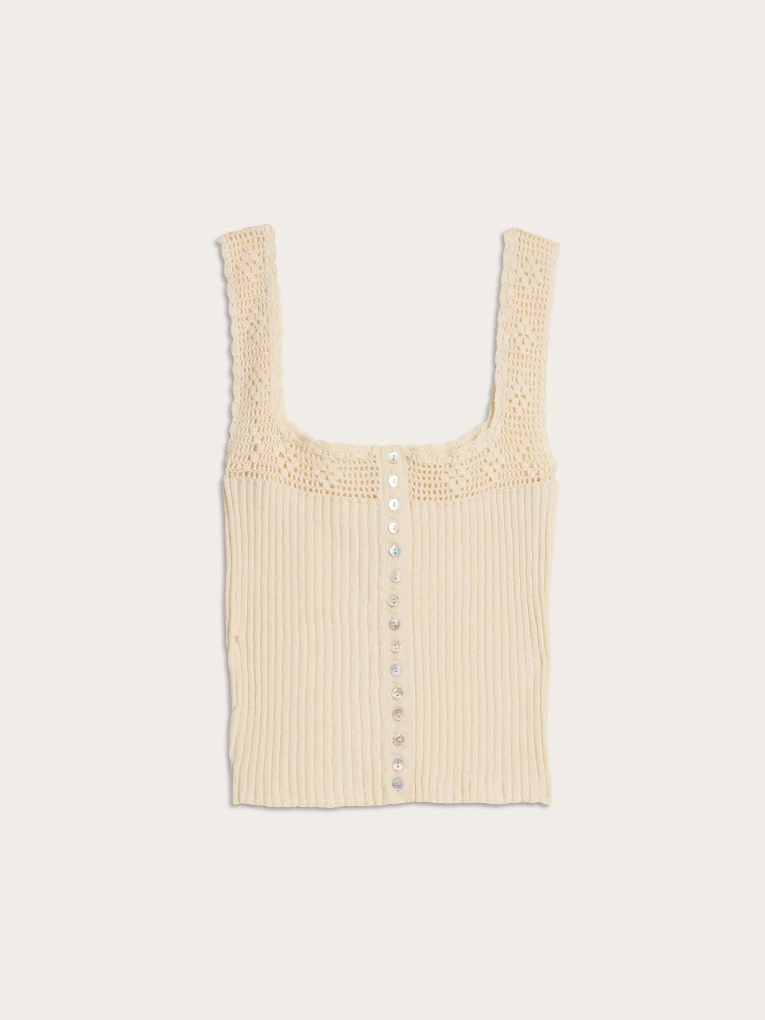Top TAREK - CROCHET ÉCRU