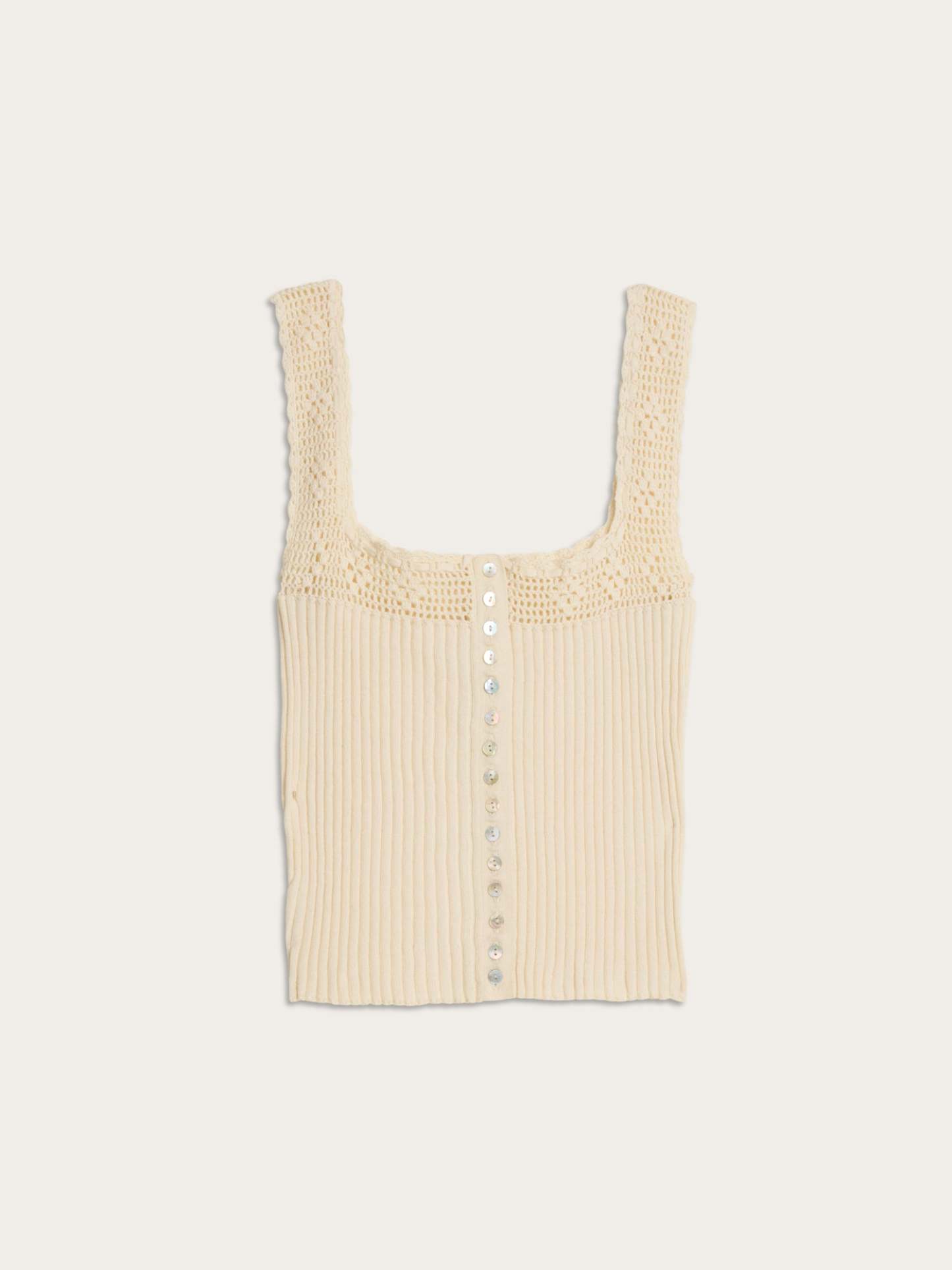 Top TAREK - CROCHET ÉCRU