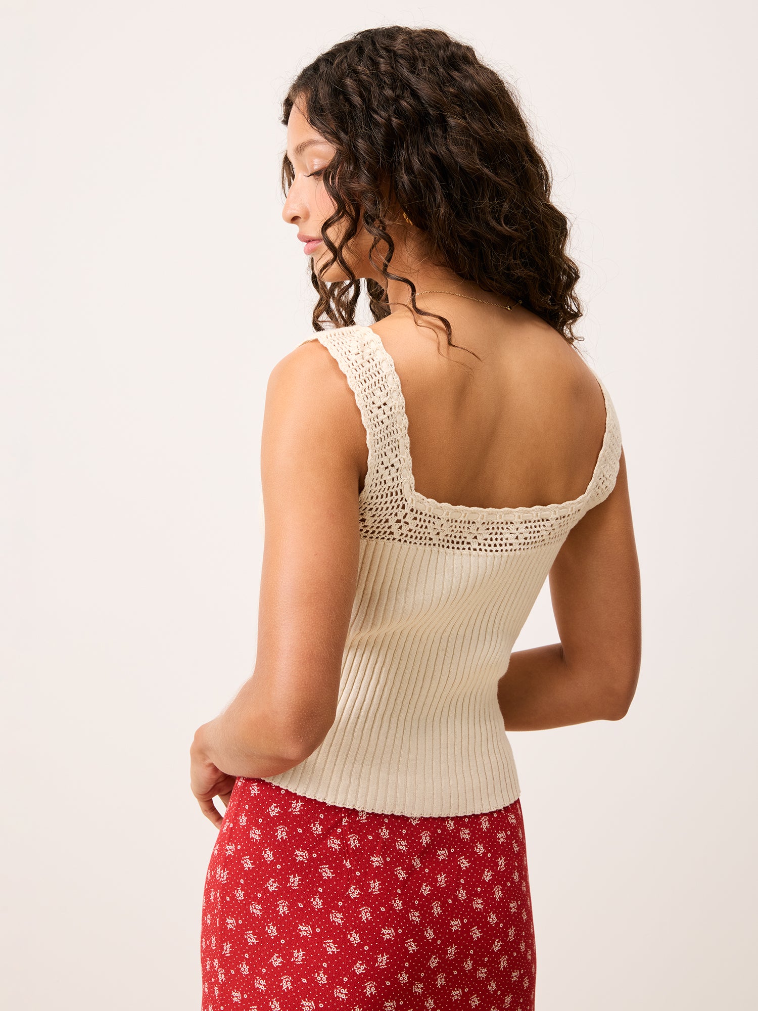 Top TAREK - CROCHET ÉCRU