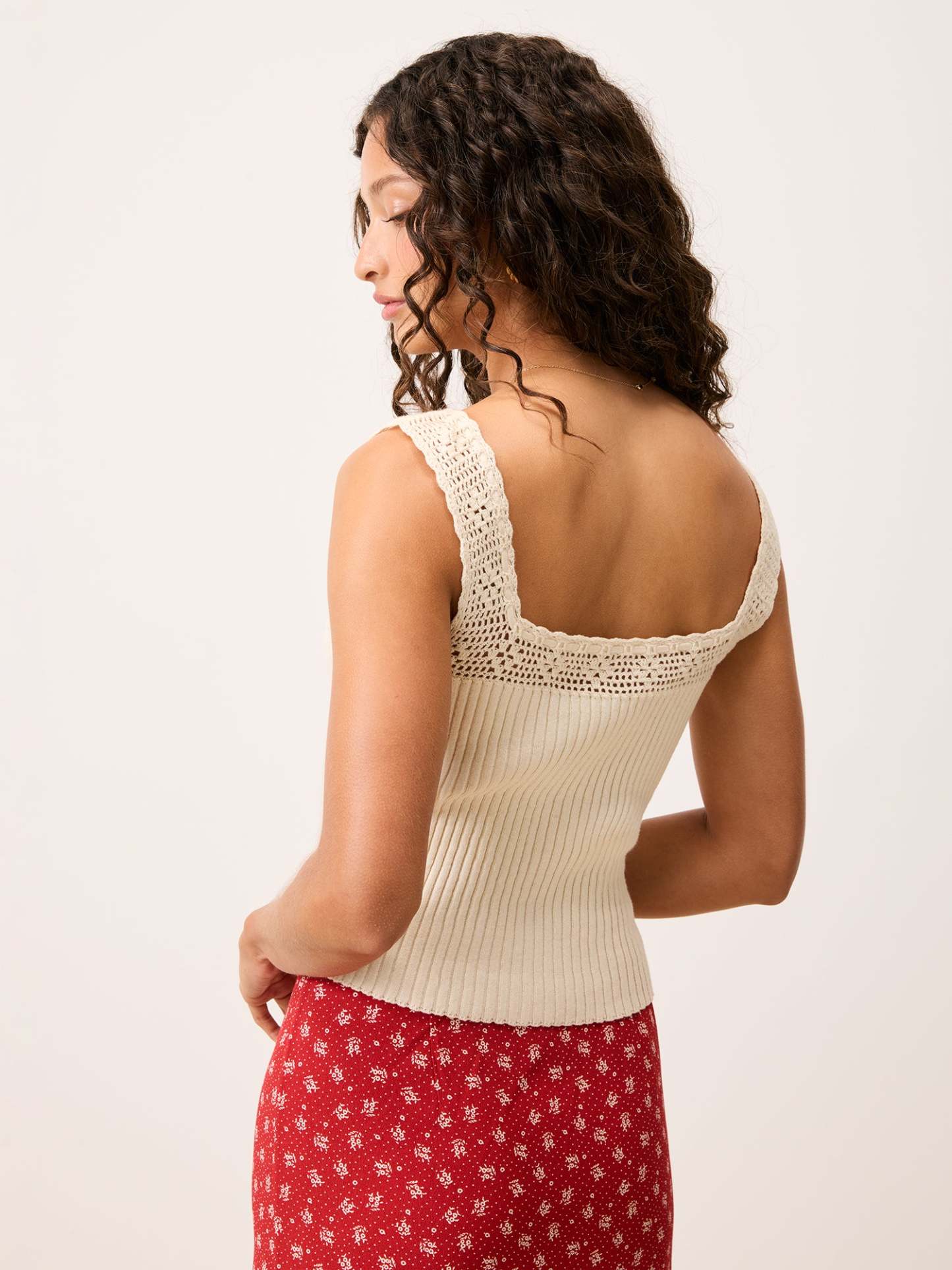 Top TAREK - CROCHET ÉCRU