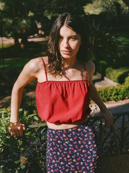 Top TIAGO - Uni Rouge