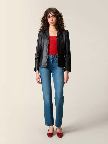 Veste ULYSSE - Cuir Noir