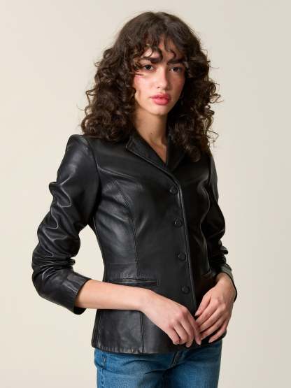 Veste ULYSSE - Cuir Noir