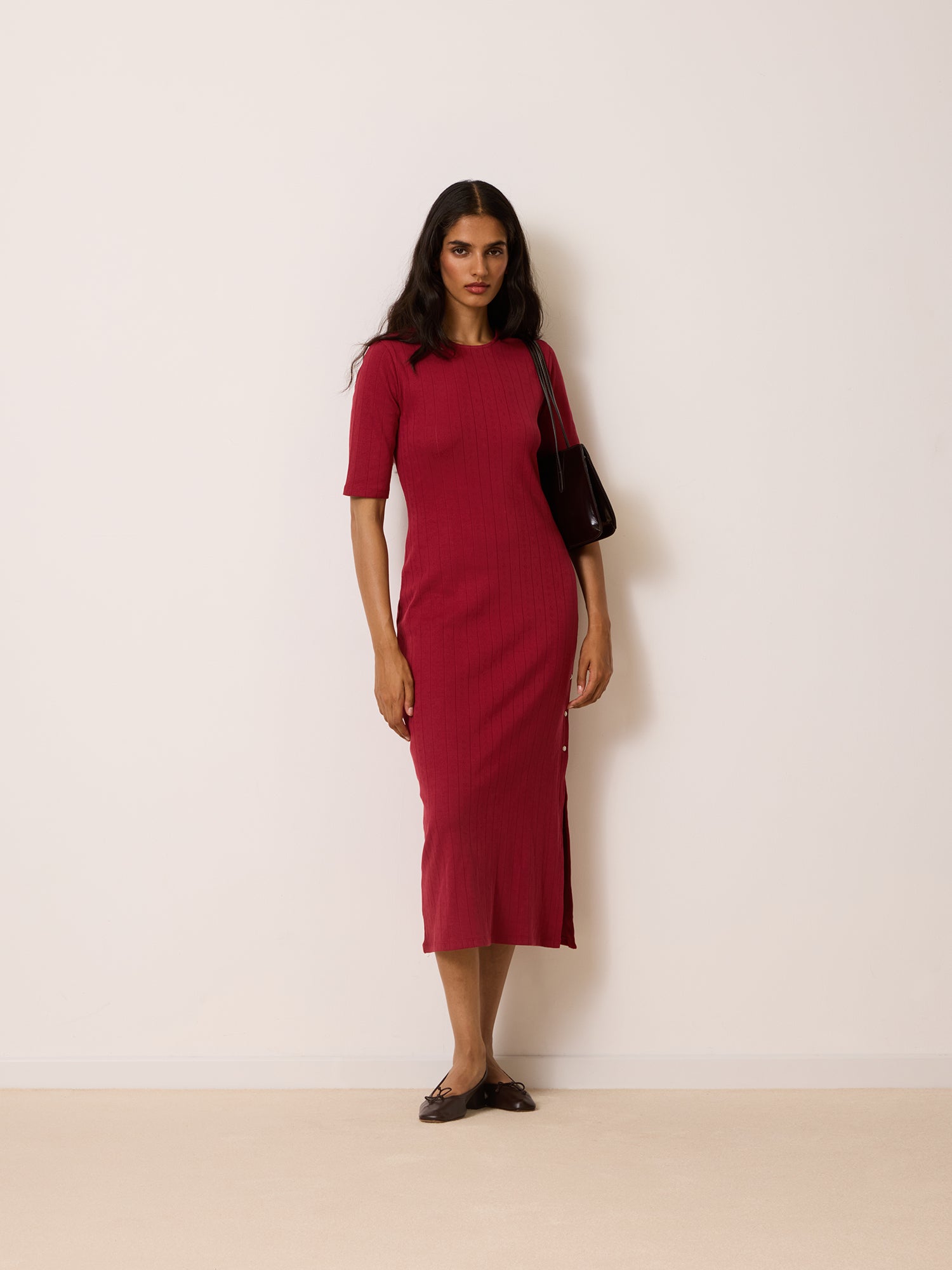 Robe VIVIANNA - POINTELLE  BORDEAUX