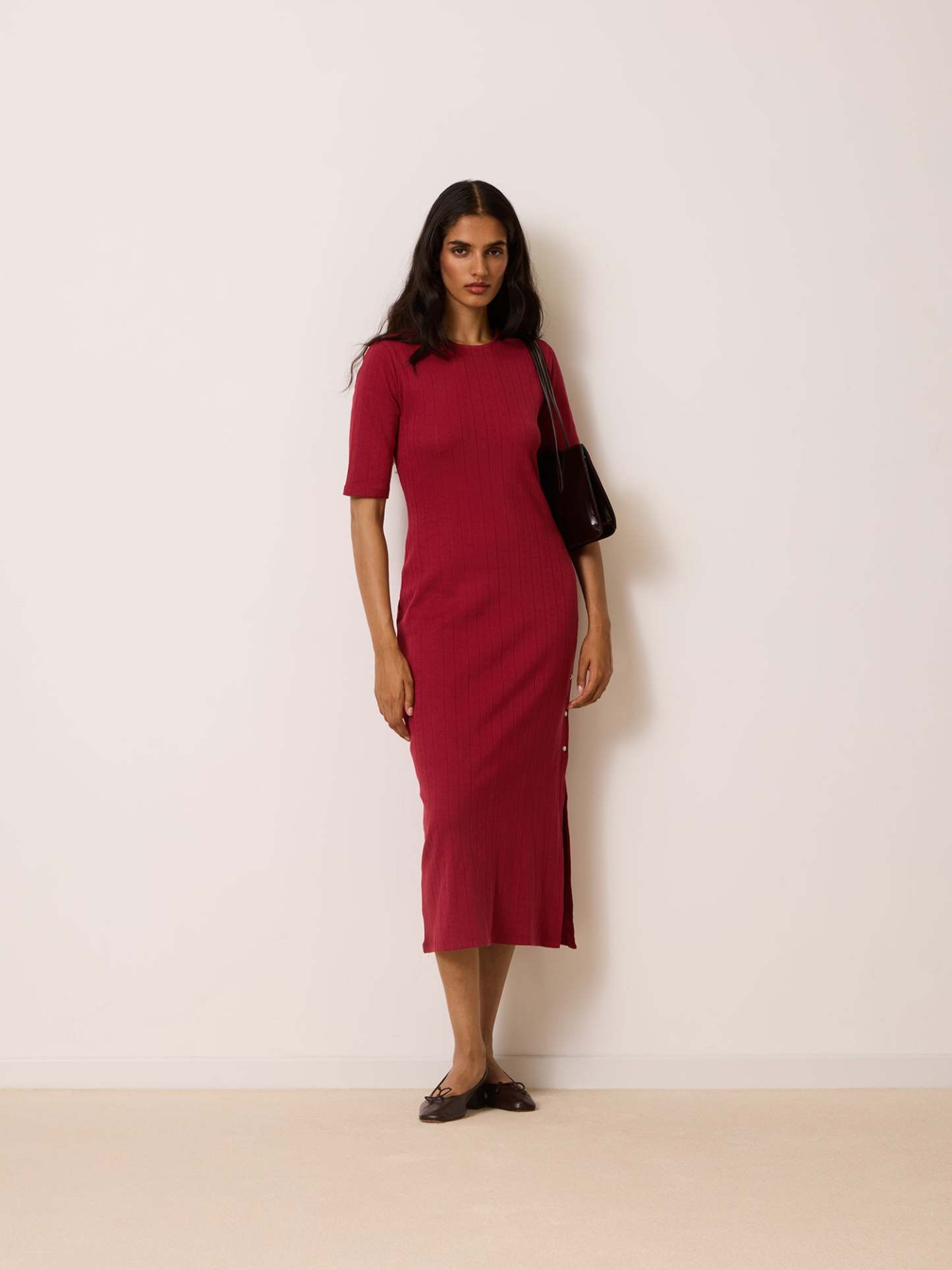 Robe VIVIANNA - POINTELLE  BORDEAUX