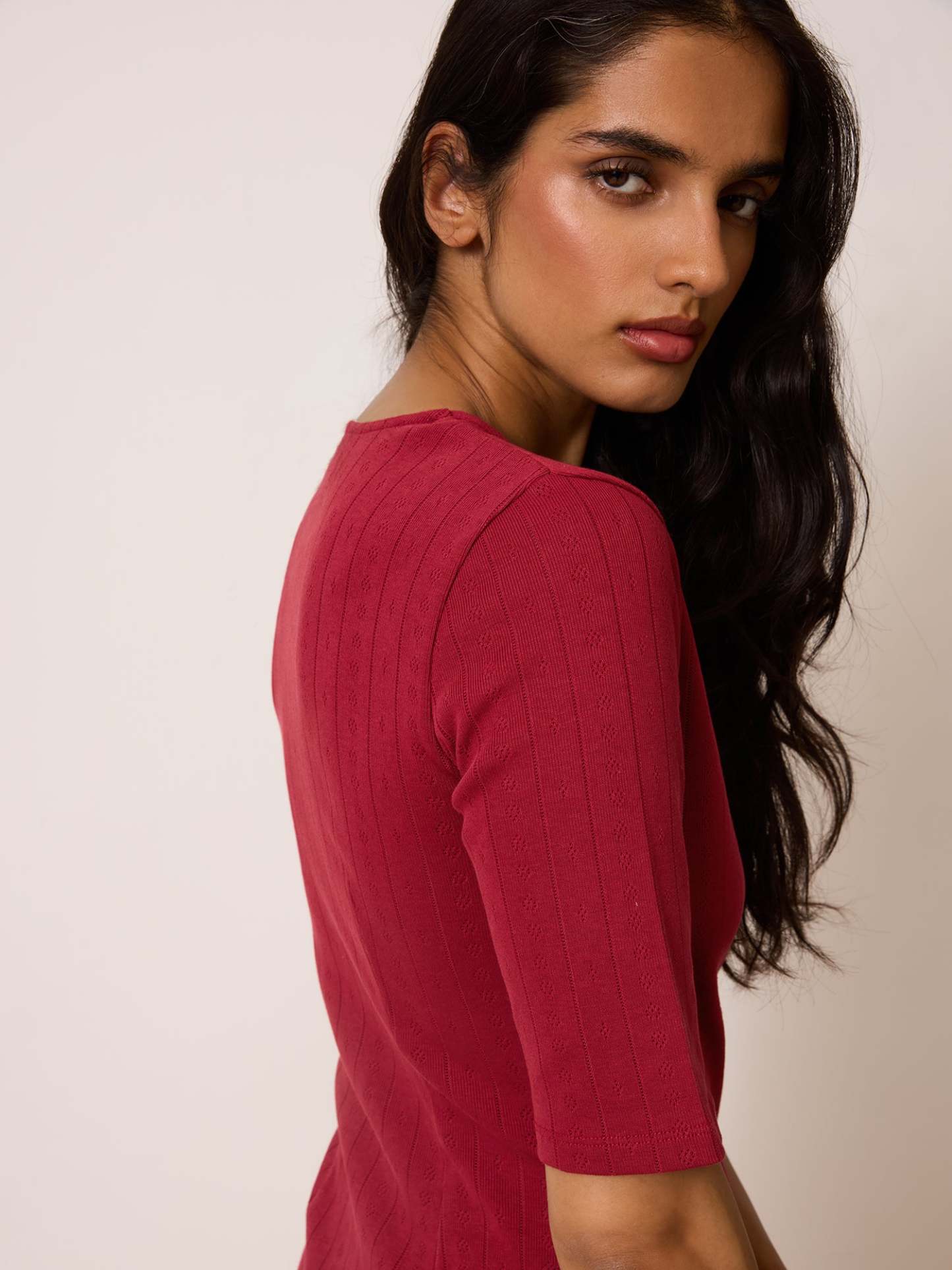 Robe VIVIANNA - POINTELLE  BORDEAUX