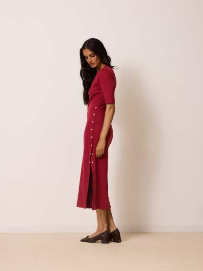 Robe VIVIANNA - POINTELLE  BORDEAUX