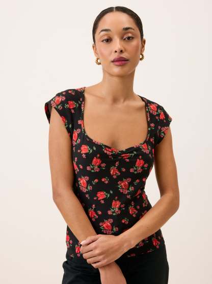T-shirt YUNA - BALADEBUCOLIQUE NOIR