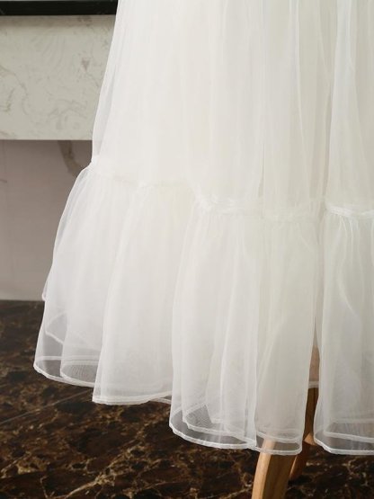 Multi-Layered Petticoat, White - White