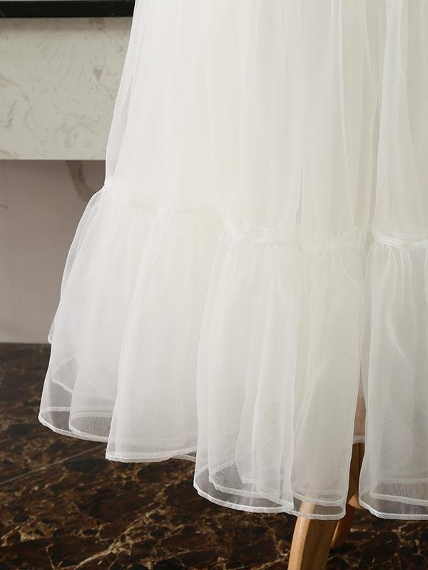 Multi-Layered Petticoat, White - White