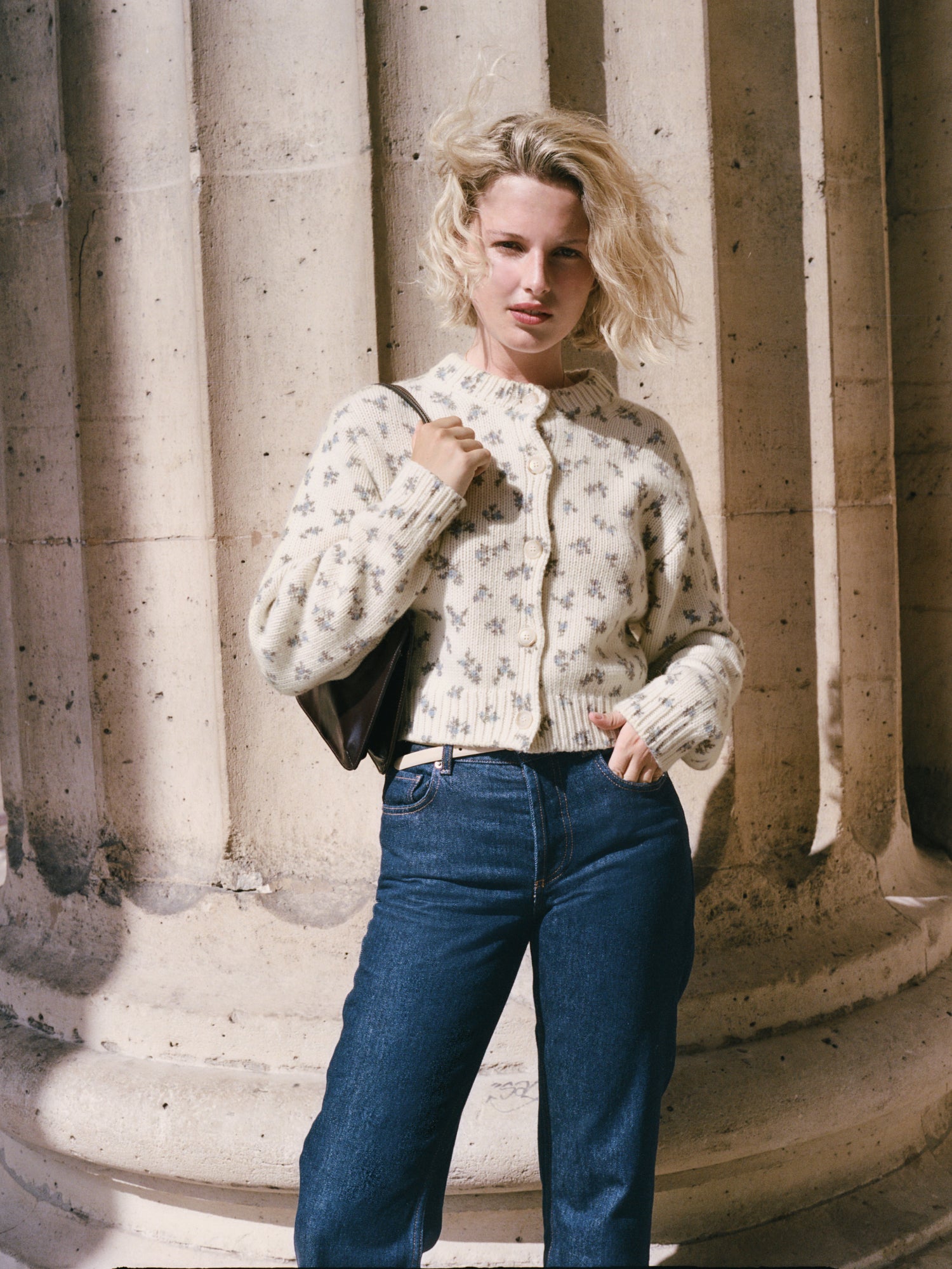 Cardigan ANIL - MIDNIGHTBLOOM ECRU